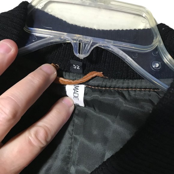 Echtes Schweinsvelours Leder Brown Suede Bomber Jacket Size 52 XL Like New - Picture 4 of 4